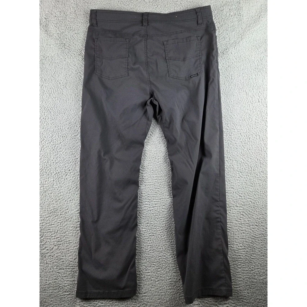Prana Pants Mens 38x32‎ (36x30) Gray Brion Hiking Outdoor Stretch Slim Fit